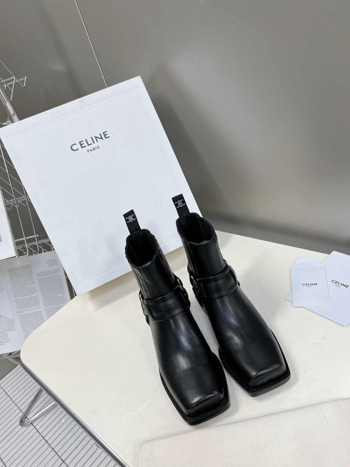 Celine 女式 Rider 靴子黑色