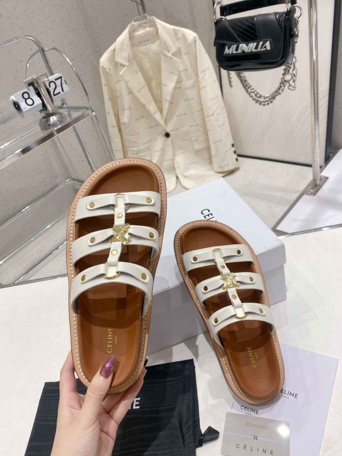 Celine 女式拖鞋 Tippi 白色