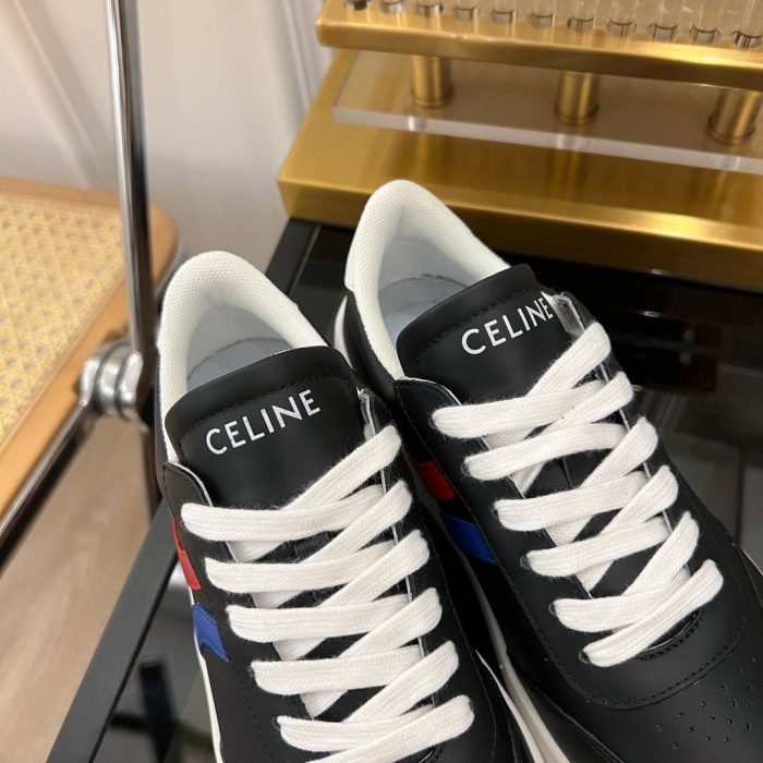 Celine 女式网球运动鞋和层压黑色