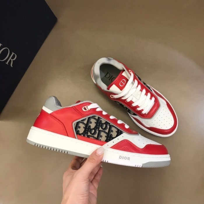 Christian Dior 女式 B27 低帮运动鞋红色 女式 CD