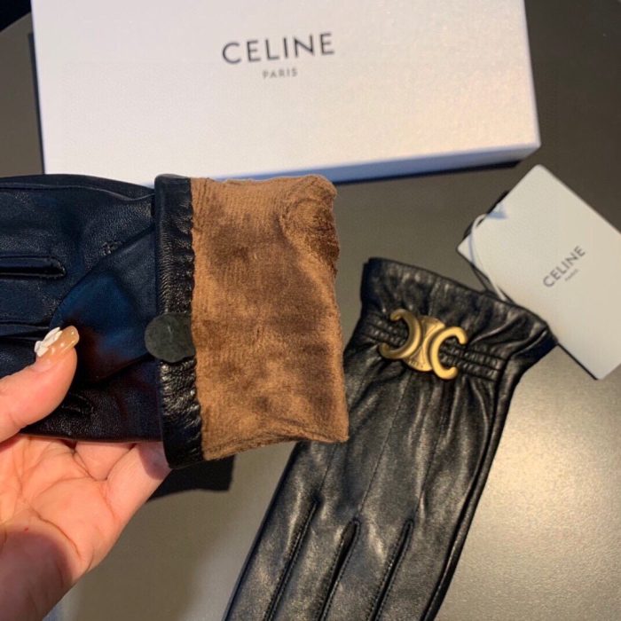 Celine Triomphe 黑色手套