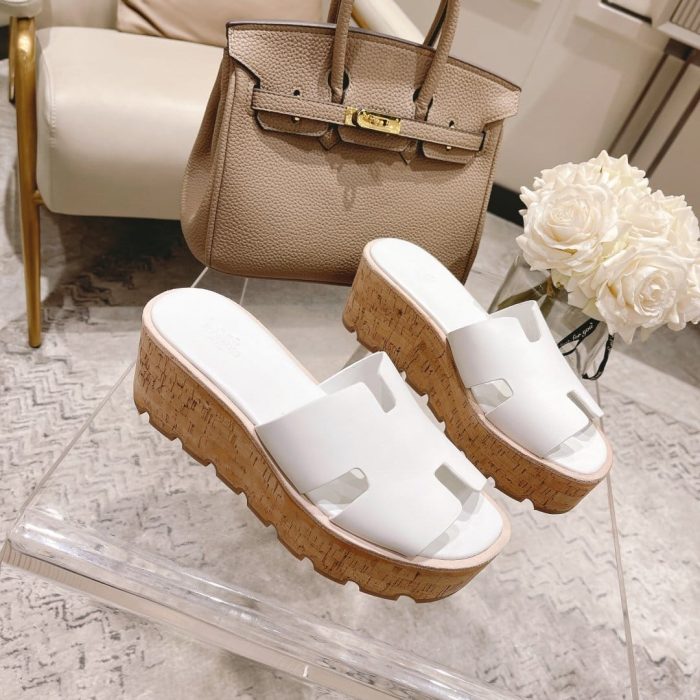 Hermes Eze 30 女式凉鞋白色，女鞋 H221026Z 90380
