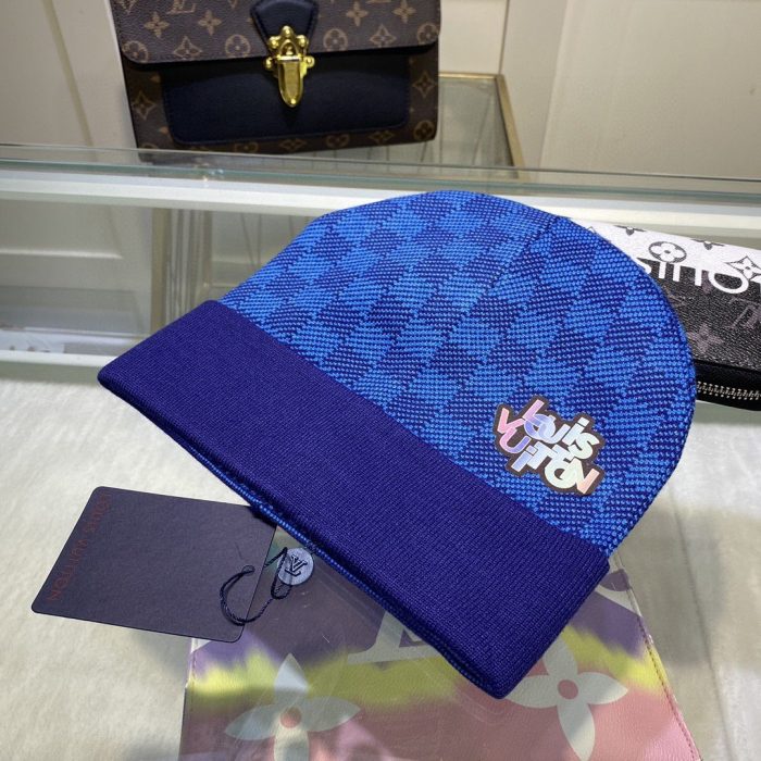 Louis Vuitton 蓝色 LV 头饰无檐小便帽