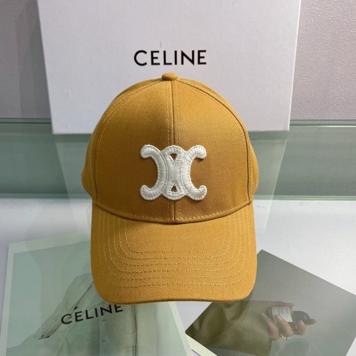 Celine 棉质棕色棒球帽