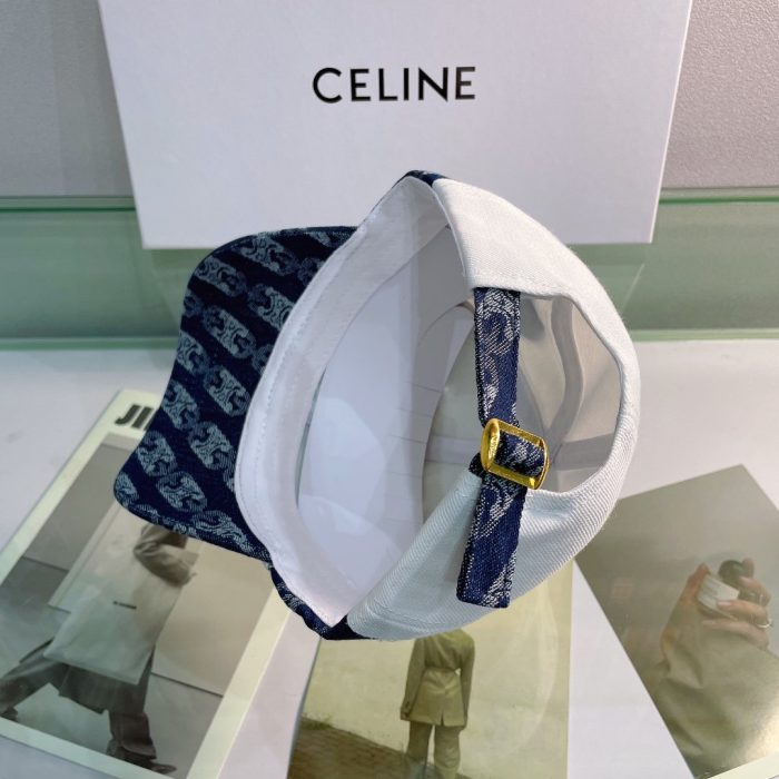 Celine 棉质白色棒球帽