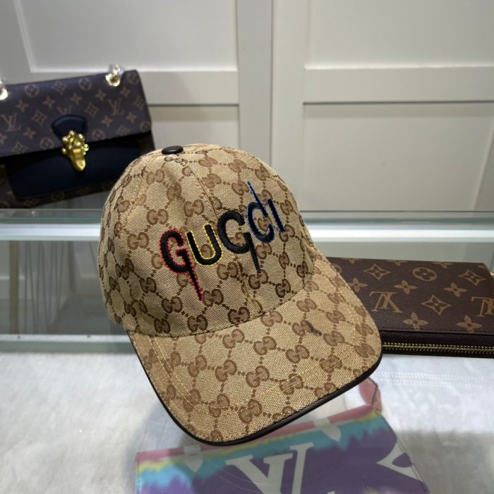 Gucci 帆布棒球帽 米色 GG 帽子