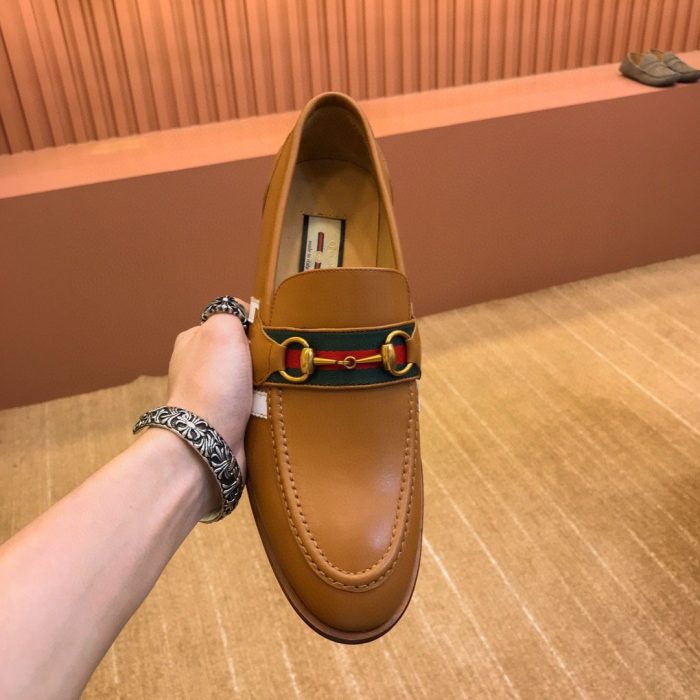 Gucci x Adidas 男士乐福鞋棕色男士 GG 鞋 702284