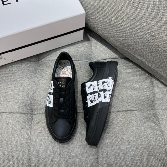 纪梵希 City Sport 101 斑点狗男士黑色运动鞋 GVC