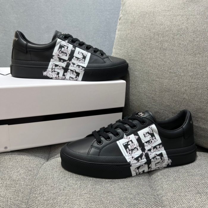 纪梵希 City Sport 101 斑点狗男士黑色运动鞋 GVC