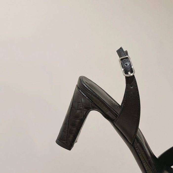 Hermes Eternite 女式凉鞋黑色 2.7 英寸/7 厘米