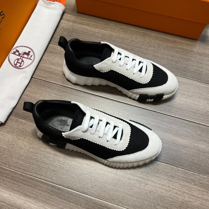 Hermes 男士弹跳运动鞋 黑白 H221897ZH11390