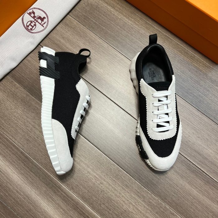 Hermes 男士弹跳运动鞋 黑白 H221897ZH11390