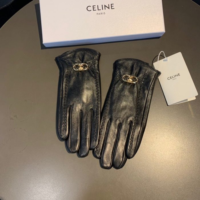 Celine Triomphe 黑色手套