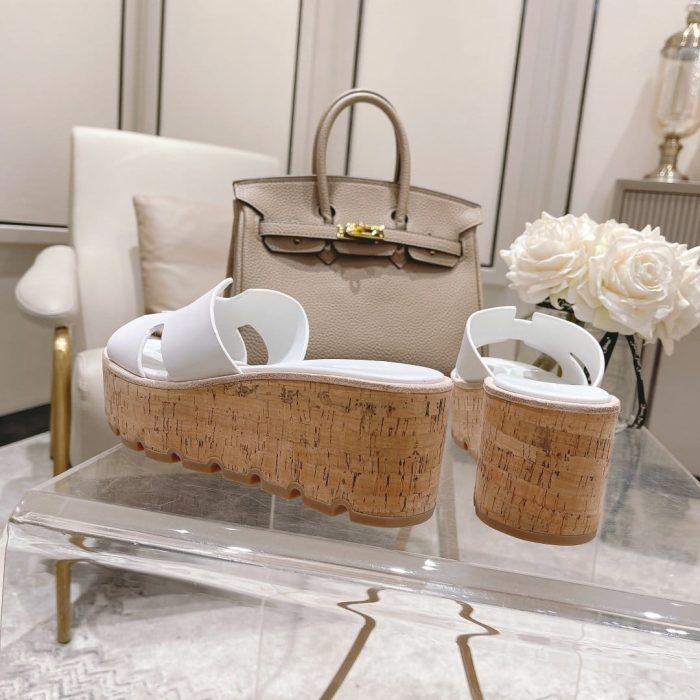 Hermes Eze 30 女式凉鞋白色，女鞋 H221026Z 90380