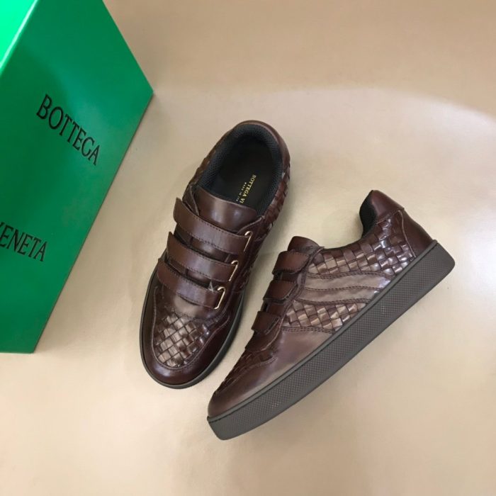 Bottega Veneta 男士波浪线闭合带运动鞋棕色 男士