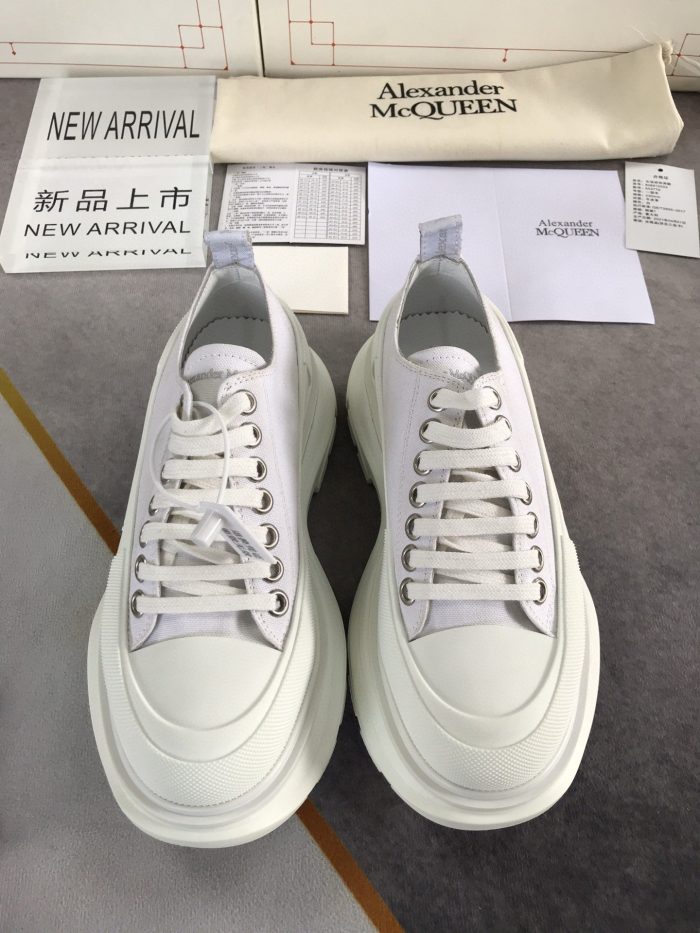 复刻Alexander McQueen 女式光滑系带棉质白色 604257W4MV29000