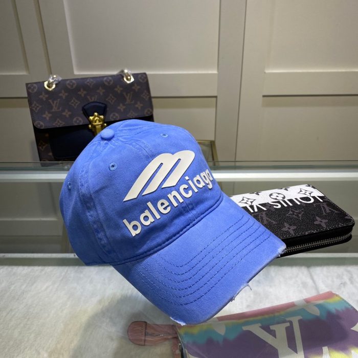 Balenciaga 蓝色徽标棒球帽