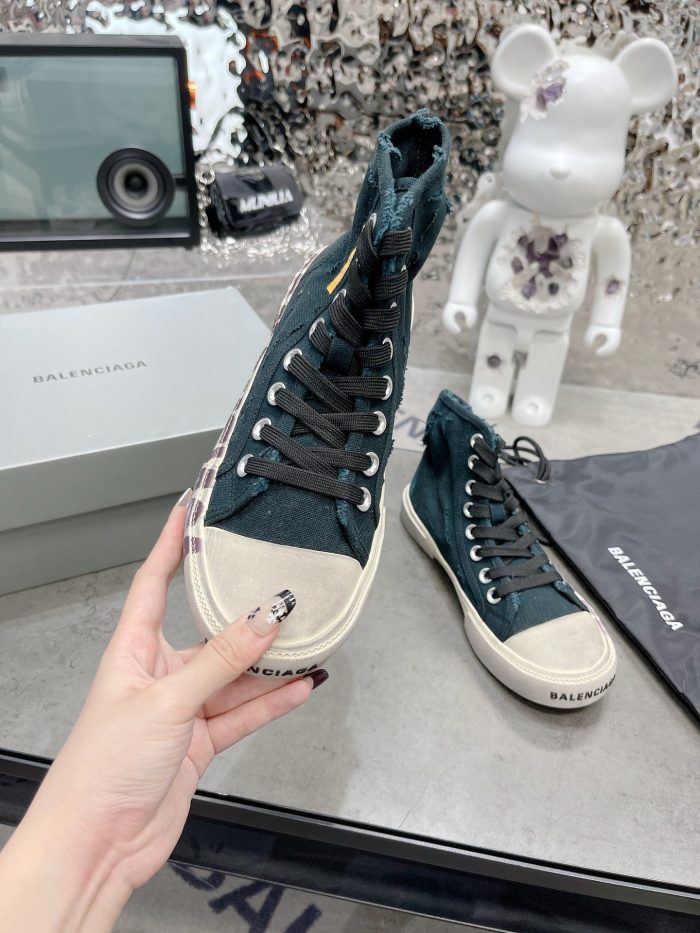 Balenciaga Paris 男士黑色高帮运动鞋