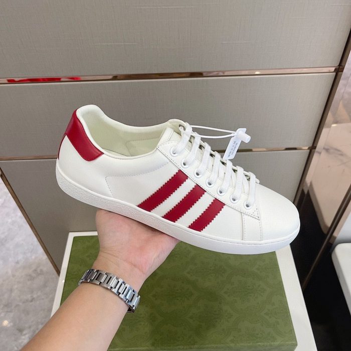 Gucci x Adidas 女式运动鞋白红 707861