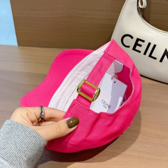 Celine 棉粉色棒球帽