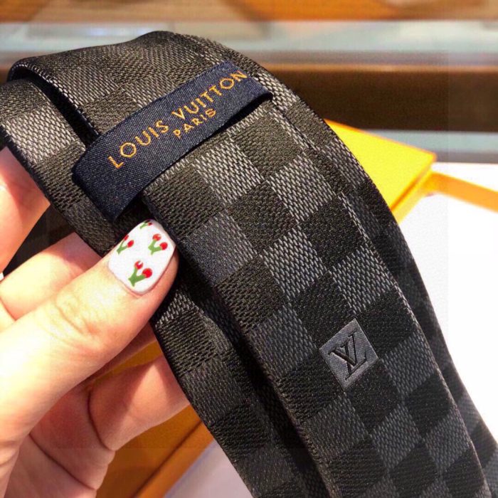 Louis Vuitton Damier Classique 领带 黑色 LV 男士领带 M78752