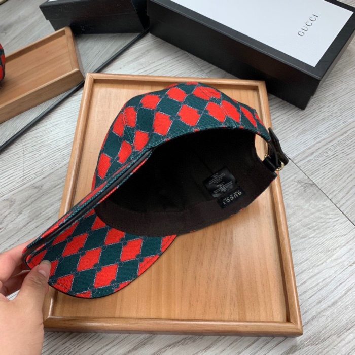 Gucci GG 帆布棒球帽 红色