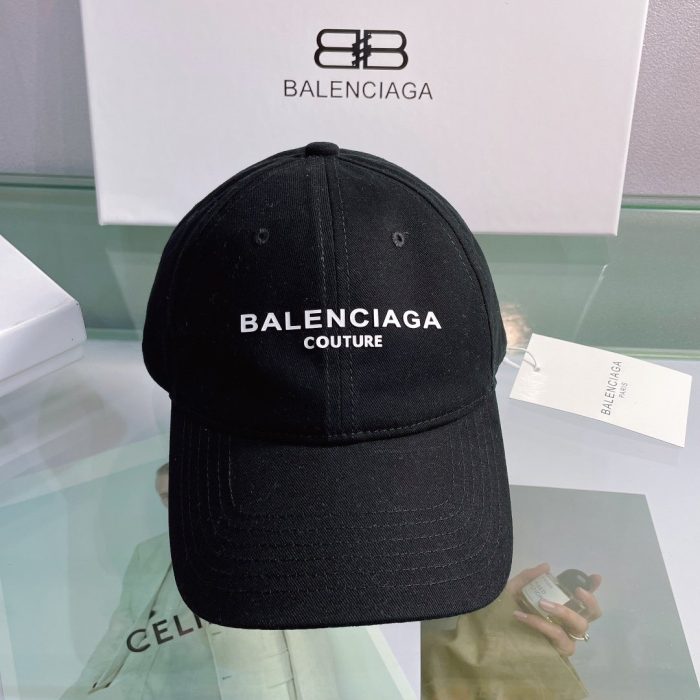 Balenciaga 黑色徽标棒球帽