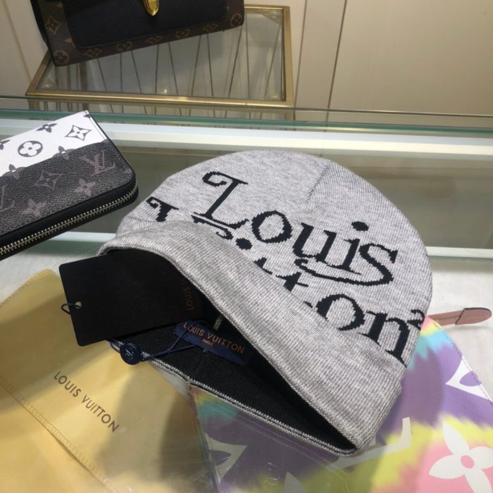 Louis Vuitton 灰色 LV 头饰无檐小便帽