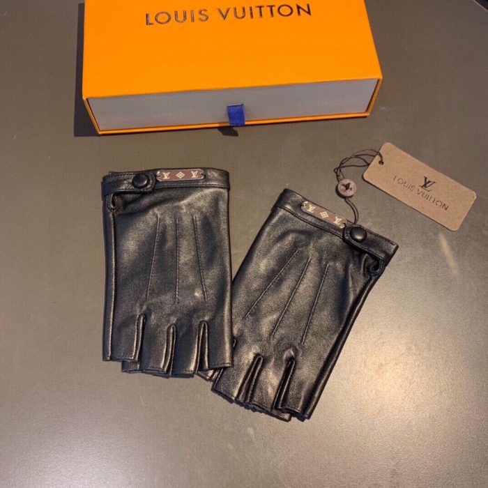 黑色路易威登手套