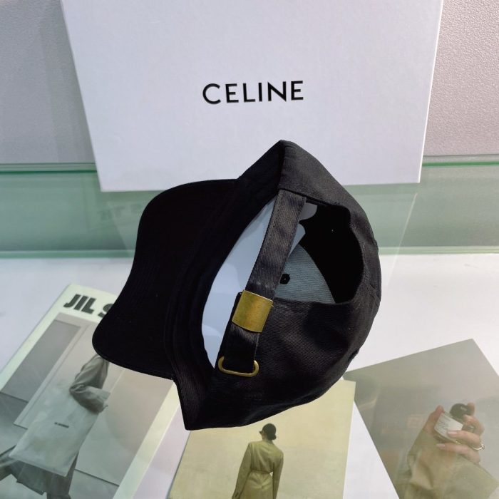 Celine 黑色棉质棒球帽