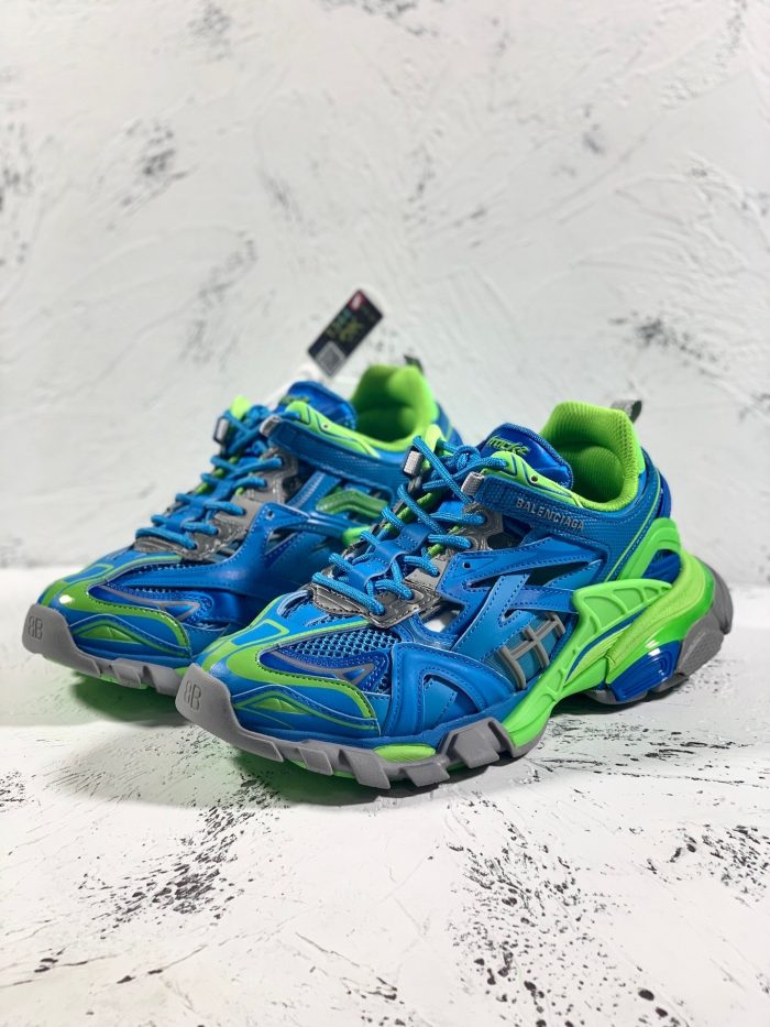 Balenciaga Track.2 女式透明鞋底运动鞋 蓝色