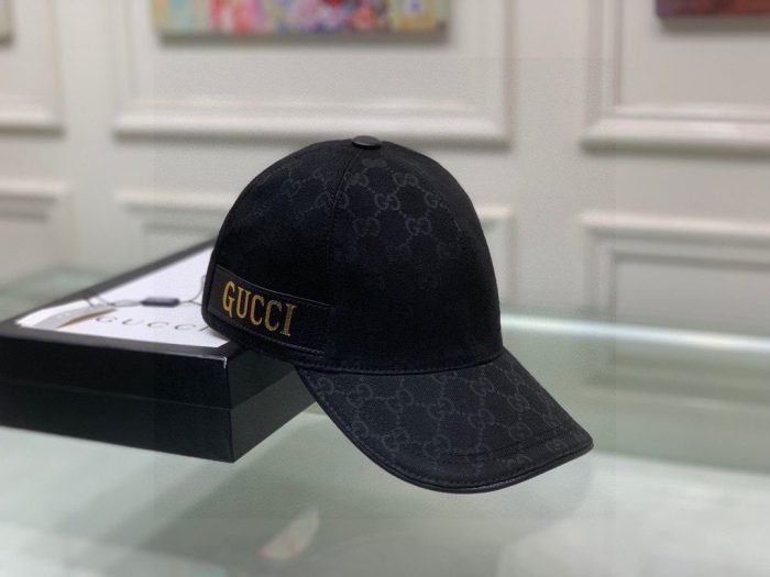 Gucci GG 棒球帽 黑色 GG 帽子