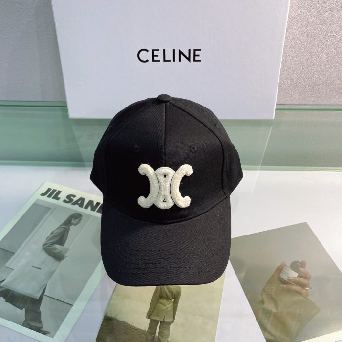 Celine 黑色棉质棒球帽