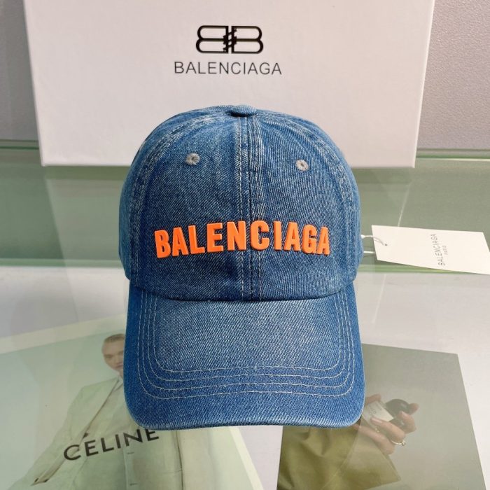 Balenciaga 蓝色徽标前帽