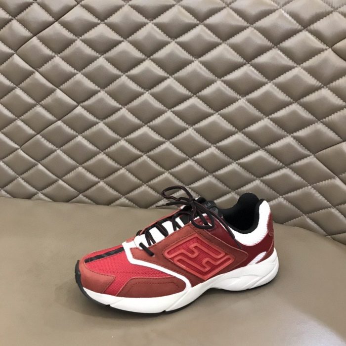 FD Fendi Faster 女式运动鞋酒红色 7E1555AKX6F1ICI