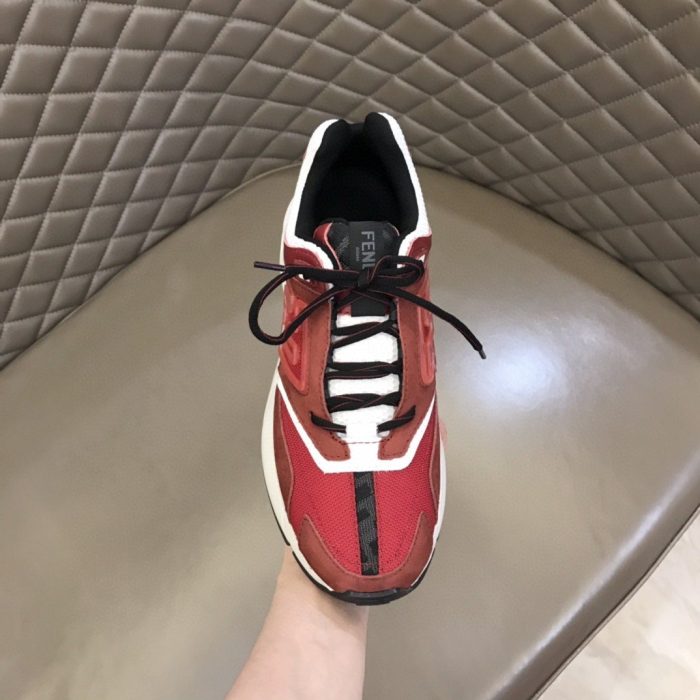 FD Fendi Faster 女式运动鞋酒红色 7E1555AKX6F1ICI