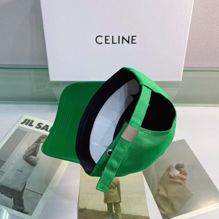 Celine 棉绿色棒球帽