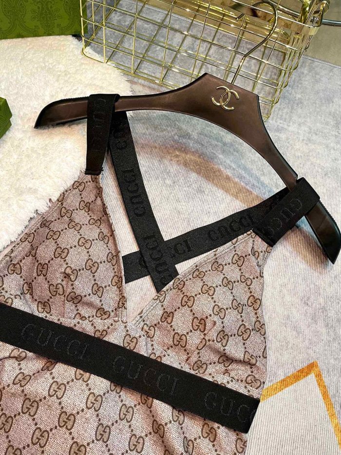 GG 女式连体泳衣 棕色