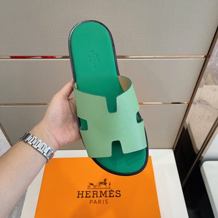 1:1爱马仕 (Hermes) 伊兹密尔男士凉鞋绿色