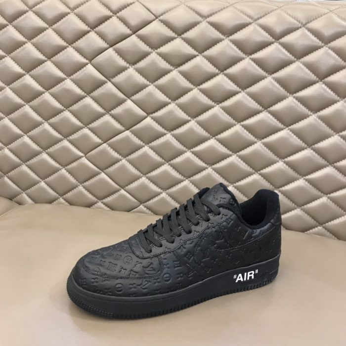 高仿Louis Vuitton 和 Nike Air Force 1 By Virgil Abloh 男式黑色-无烟煤色，男鞋 1A9VD6