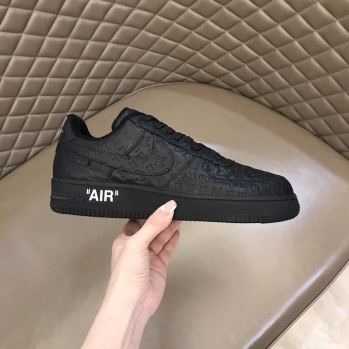 高仿Louis Vuitton 和 Nike Air Force 1 By Virgil Abloh 男式黑色-无烟煤色，男鞋 1A9VD6