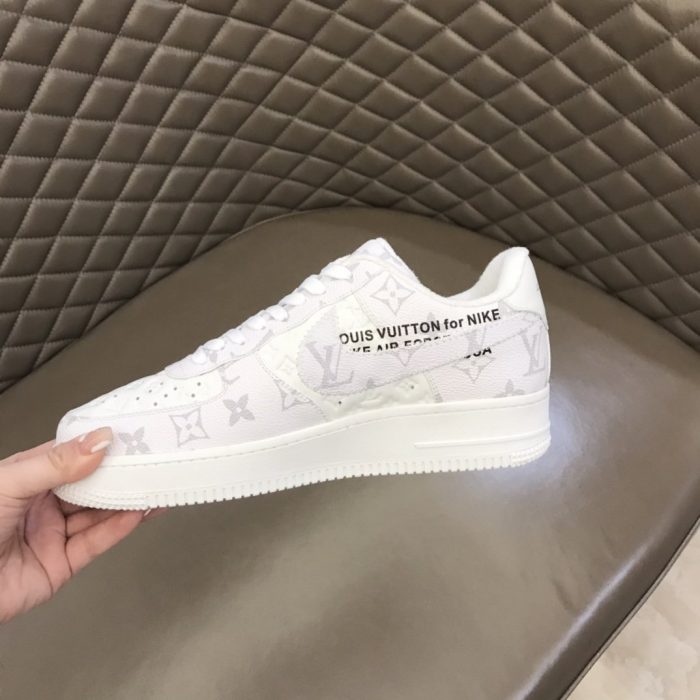 高仿Louis Vuitton 和 Nike Air Force 1 By Virgil Abloh 白色男士、男鞋
