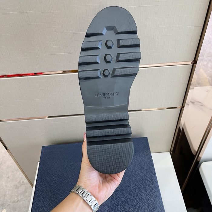 纪梵希 4G 图案系带德比鞋男士黑色 GVC