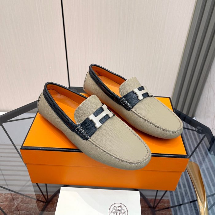 1:1爱马仕 (Hermes) 男士 Irving 乐福鞋 Kaki