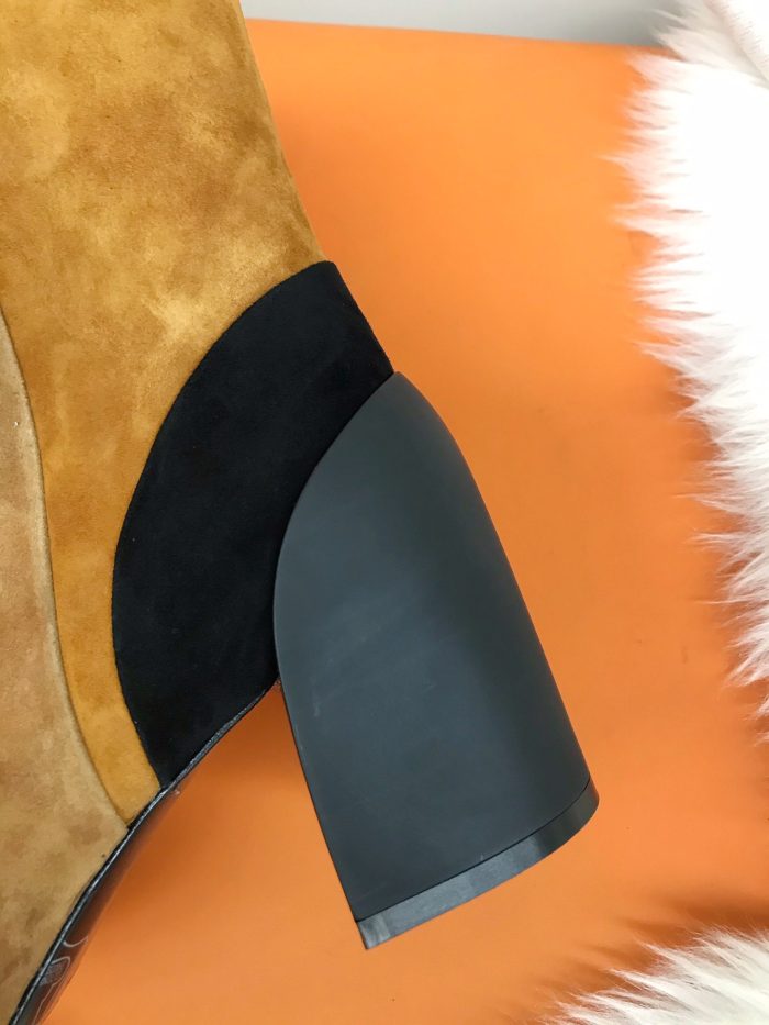 Hermes Brooke 女式踝靴棕色 2.4 英寸/6 厘米 H202045Z E5375