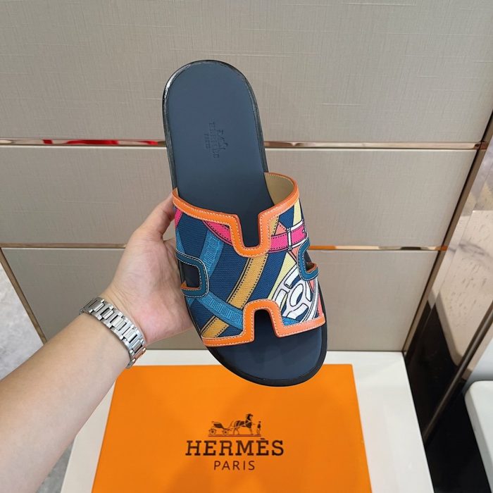 Hermes 伊兹密尔 男士凉鞋 橙色和多色