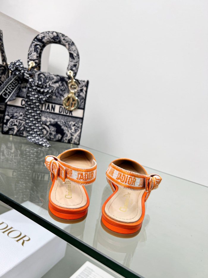 Christian Dior 女士 J'Adior 露跟高跟鞋 橙色 女式 CD 0.7 英寸/ 2 厘米