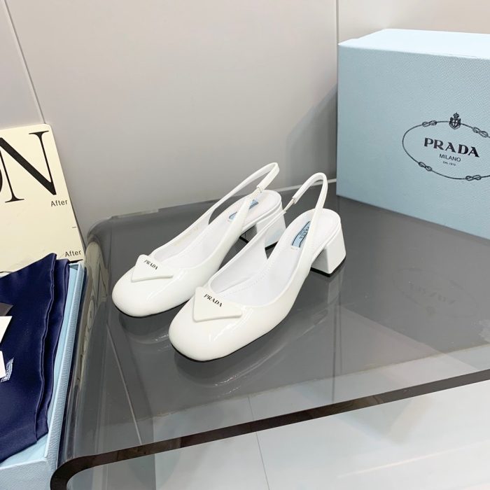 女式漆皮露跟高跟鞋 白色 2.1 英寸/5.5 厘米