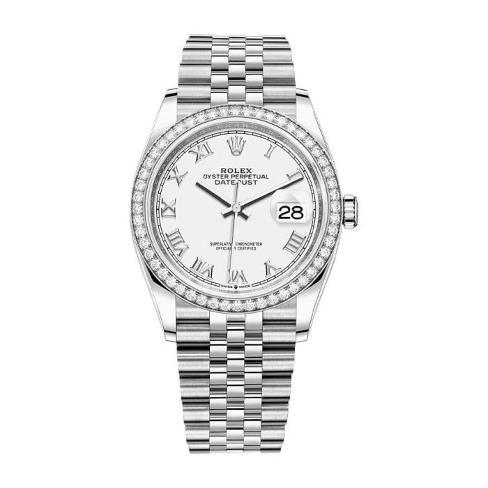 劳力士 Datejust 36 126284RBR-0018 白色罗马表盘 Jubilee