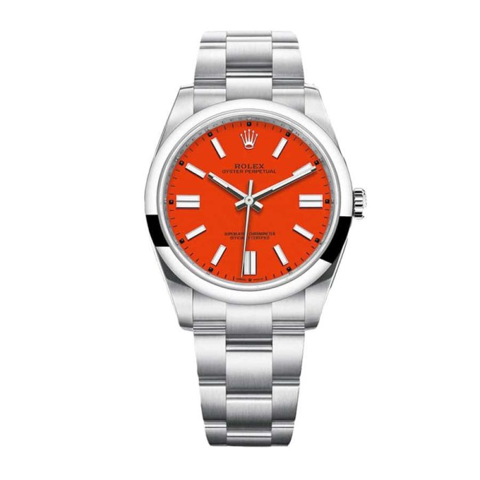 劳力士 Oyster Perpetual 红色表盘 126000